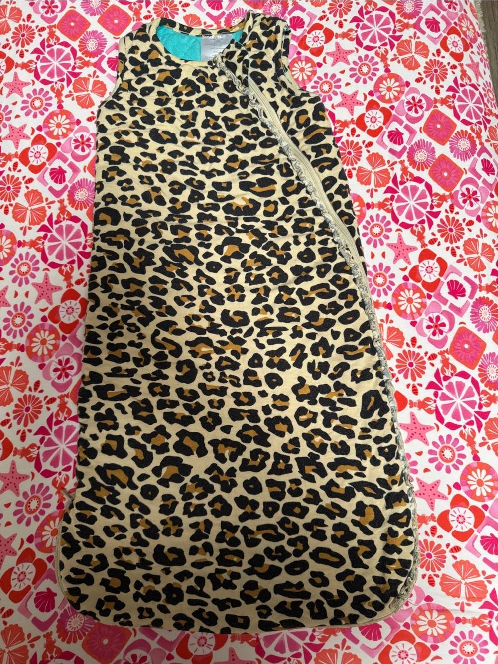 Posh Peanut LANA LEOPARD TAN SLEEVELESS RUFFLED SLEEP BAG 2.5 TOG
